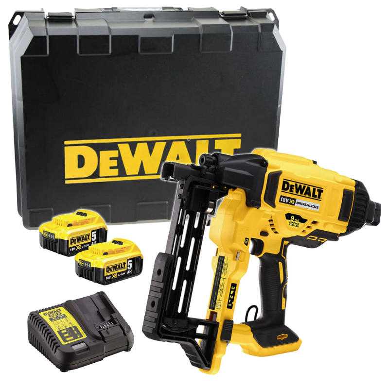 DEWALT DCFS950P2 18V XR Brushless Fencing Stapler (2 x 5Ah)