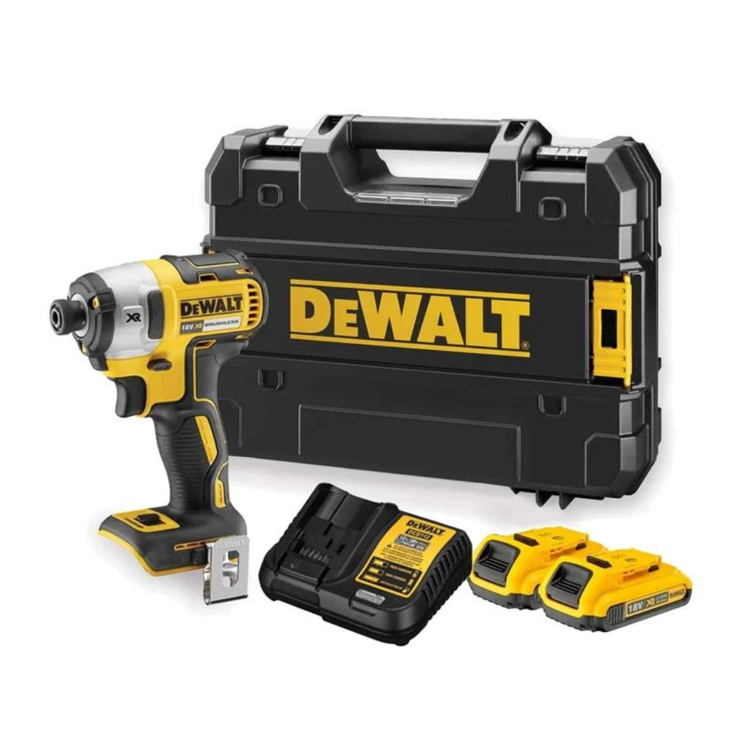 DEWALT DCF887 18V XR Brushless Impact Driver (With 2 x 2.0Ah DeWalt Batteries)