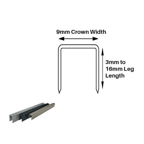 Type 71 Series Glavanised, Stainless Steel & Black Fine Wire Upholstery Staples