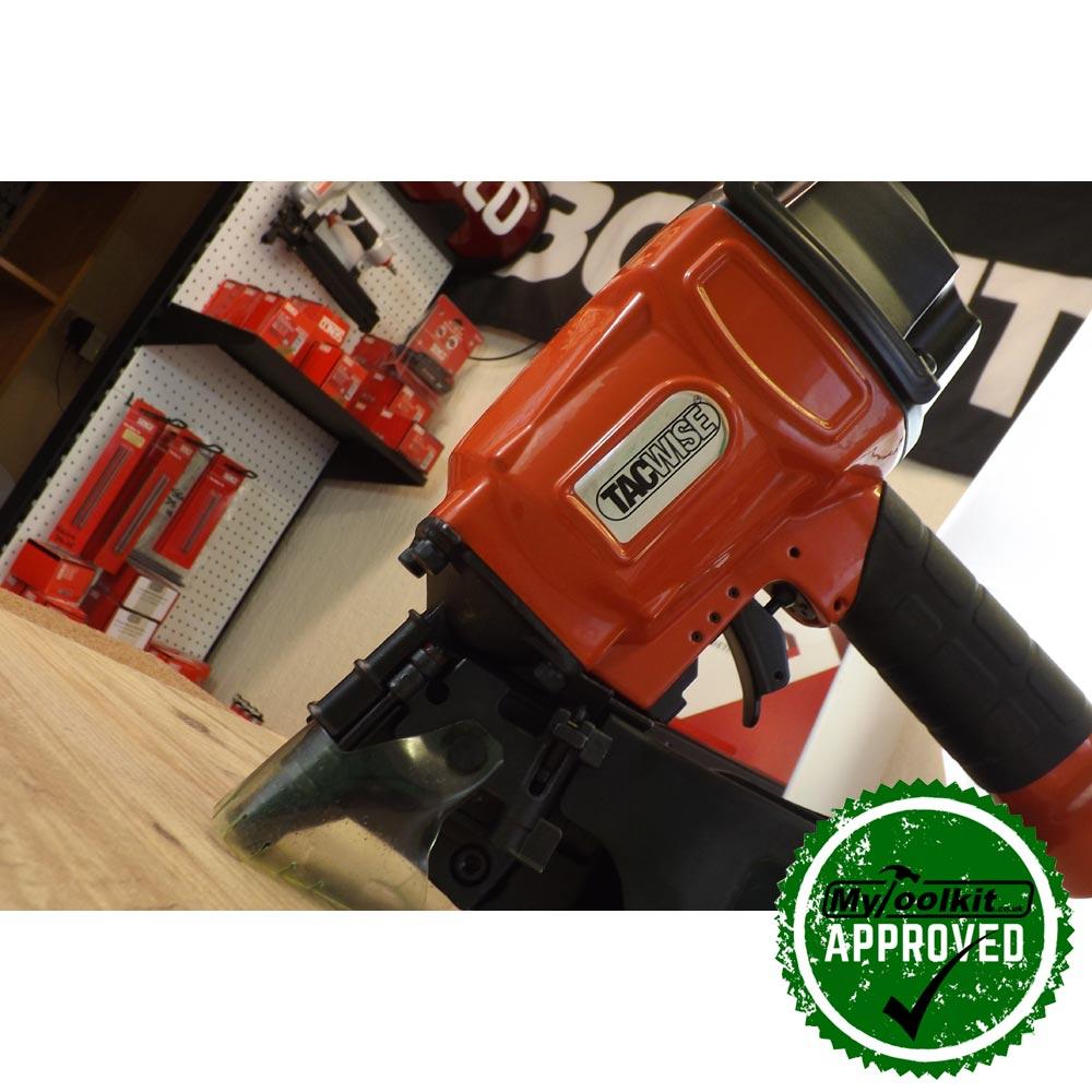 Tacwise Flat Coil Nailer (25-57mm) GCN57P stood on wood