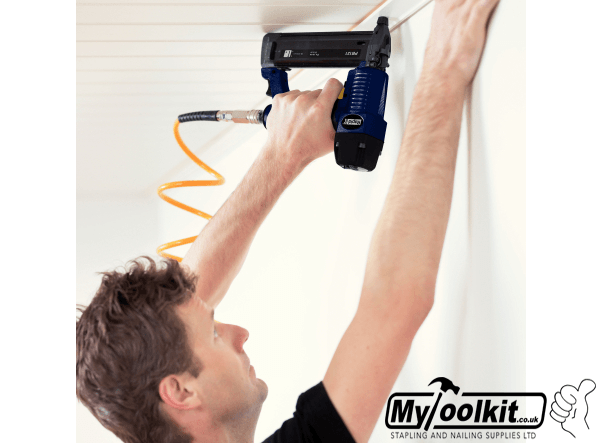 Rapid 18 Gauge Air Operated Nail Gun fixing architraves
