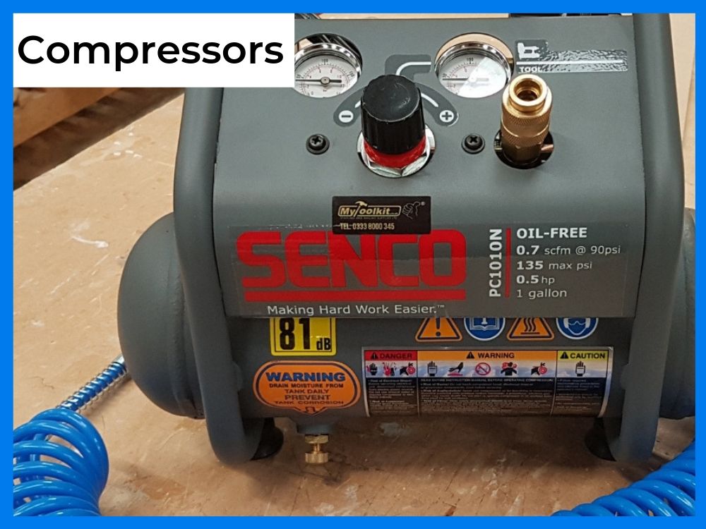 MyToolkit range of air compressors for nailers and staplers