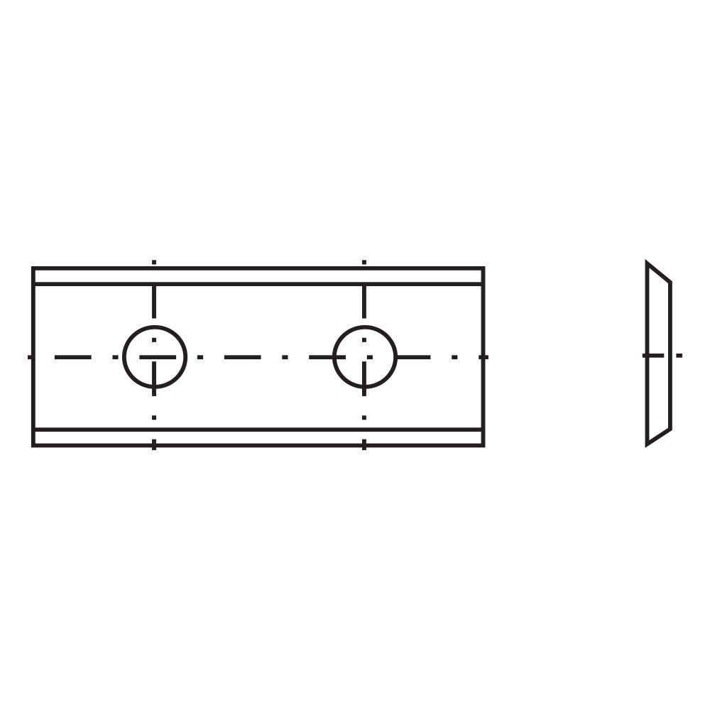 25.0 x 12.0 x 1.5mm Carbide Reversible Knives