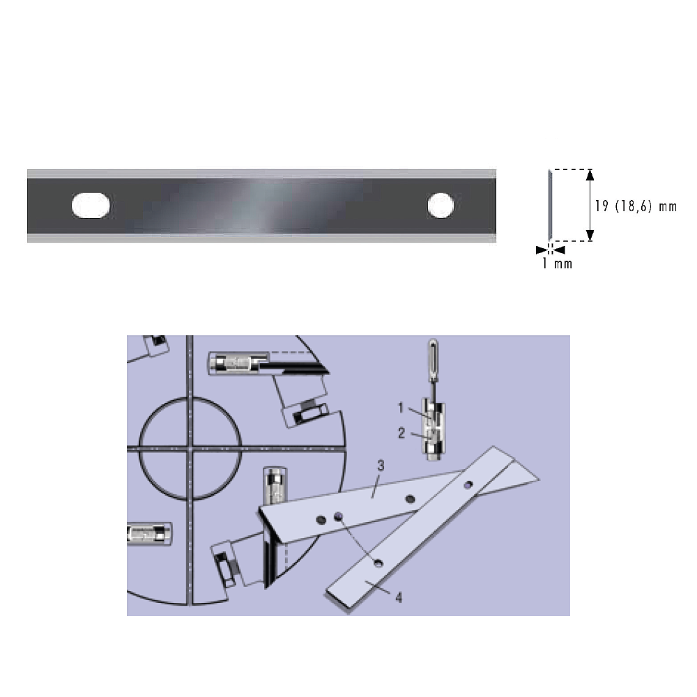 Armac TriSolid Standard Reversible Blade - 110mm to 350mm