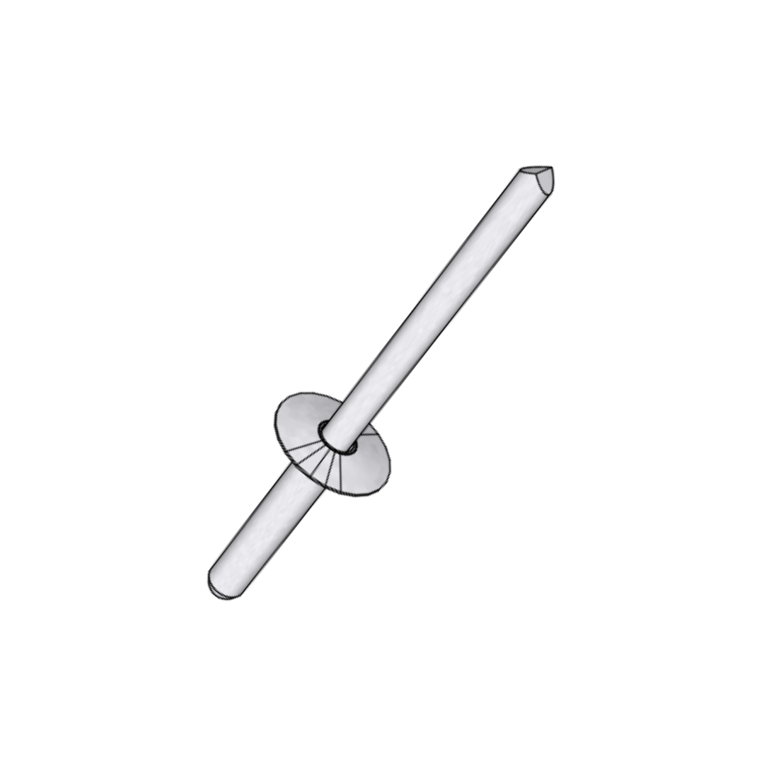 Aluminium Rivet CAD Drawing