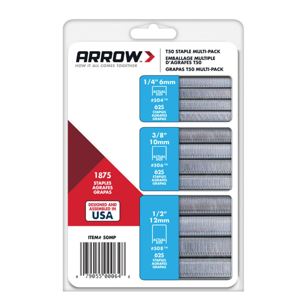 Arrow Selection Pack of T50 140 Series Galvanised Staples (1.875k)