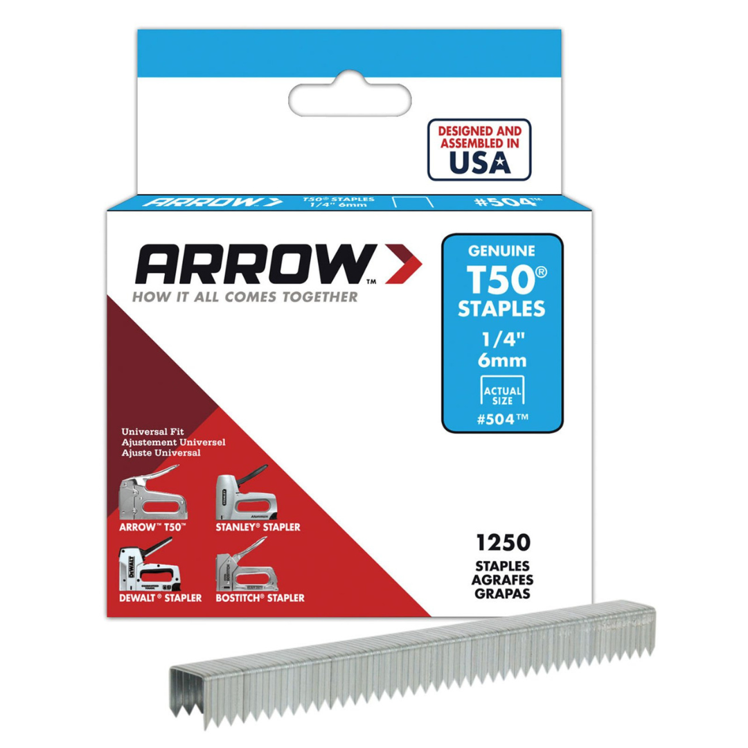 Arrow T50 140 Series Galvanised 6mm Staples (1.25k)