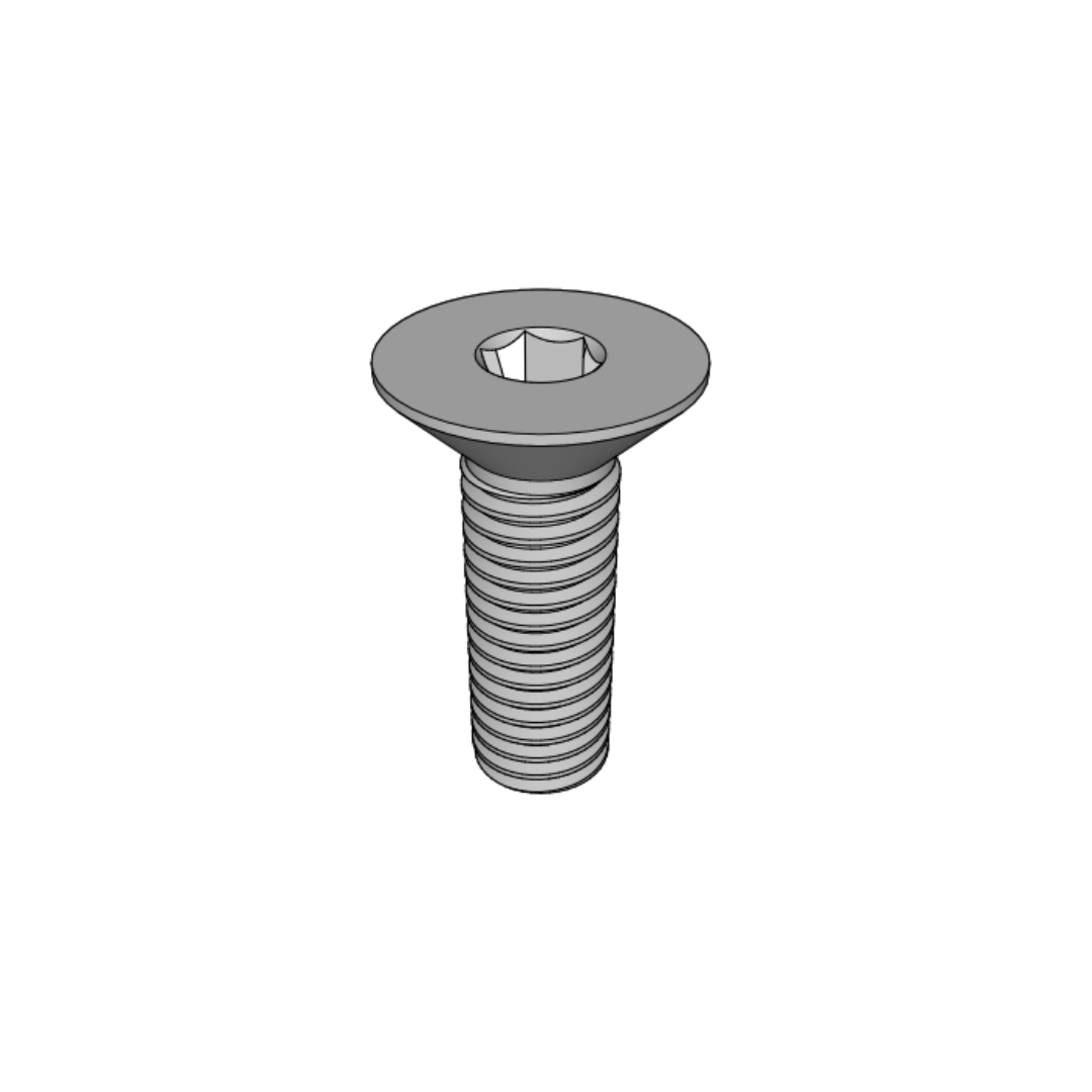 Countersunk Head Set Screw CAD Drawing