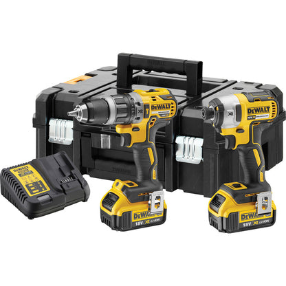 DEWALT 18V XR Brushless Kit: DCD796 Hammer Drill DCF887 Impact