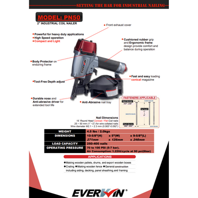 Everwin PN50 Dual Coil Nailer: Promotional Flyer