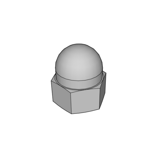 Hexagon Dome Nut CAD Drawing