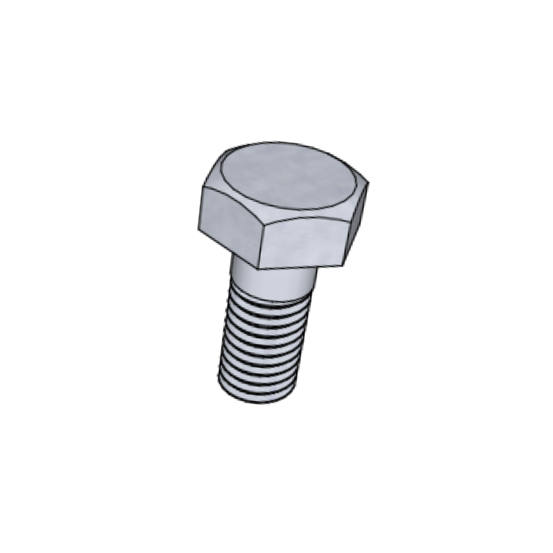 Hexagon Head Bolt CAD Drawing