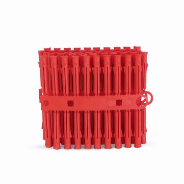 Red Plastic Wall Plugs Sold Individually