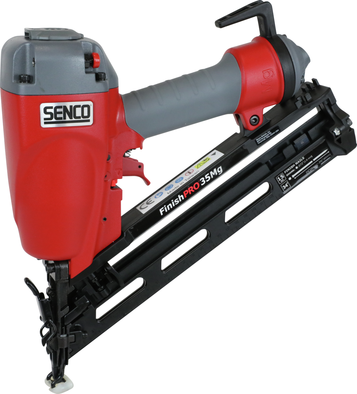 Senco 15 Gauge Angled FinishPro 35Mg Air Finish Nailer (32-65mm) 6G2001N - nail gun for panelling and cladding and skirting