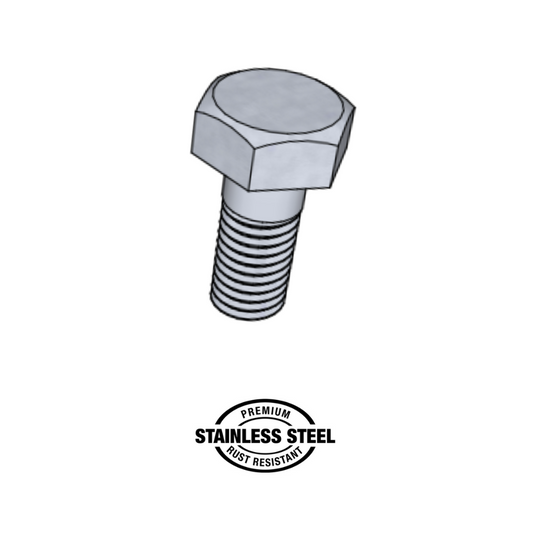 Stainless Steel A2 Hexagon Head Bolt CAD Drawing