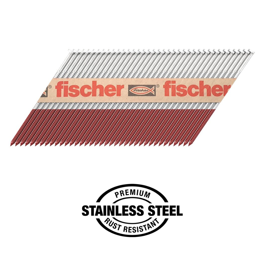 First Fix Rails Fischer Stainless Steel First Fix Strip Nails + Fuel Cells – Stapling ...