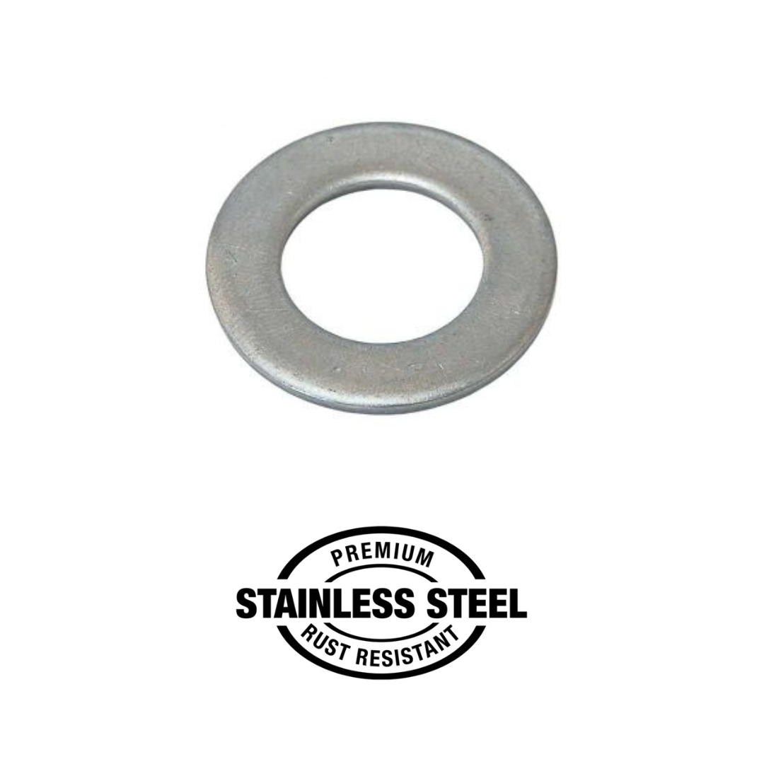 Stainless Steel Form B Flat Washers: M5, M6, M8, M10 & M12 Sizes