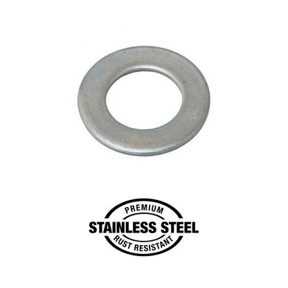 Stainless Steel Form B Flat Washers: M5, M6, M8, M10 & M12 Sizes