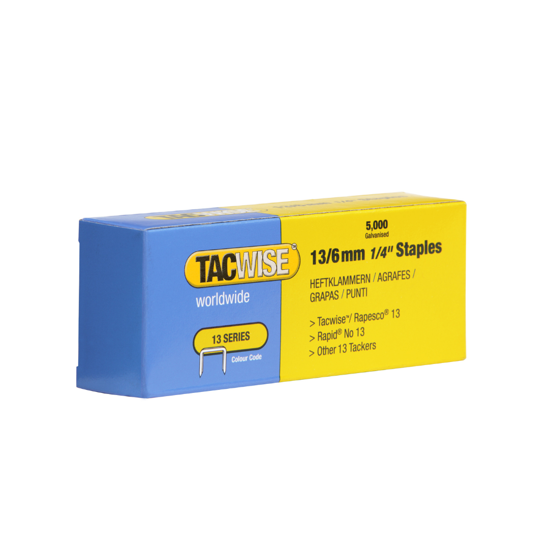 Tacwise 13 Series 6mm Galvanised Staples, box of 5,000 - 0233