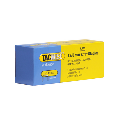 Tacwise 13 Series 8mm Galvanised Staples, box of 5,000 - 0234