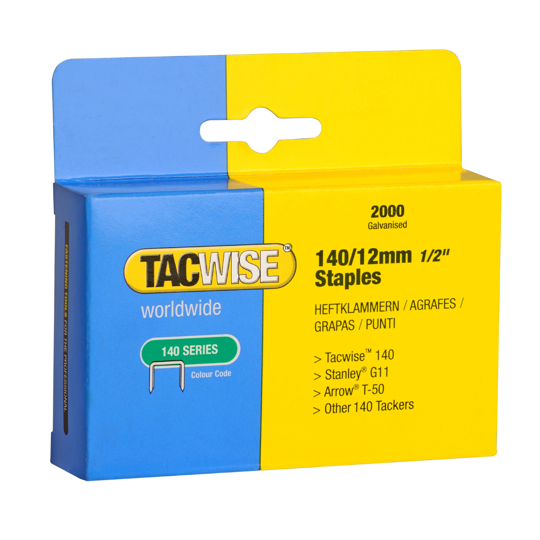 Tacwise 140 Series 12mm Galvanised Staples (2k)