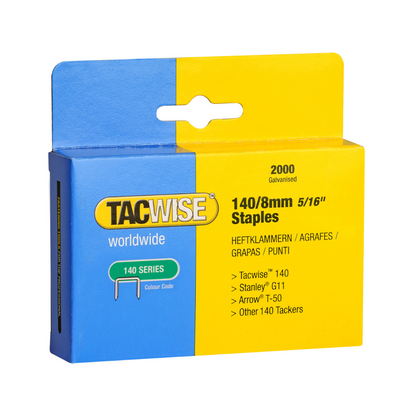 Tacwise 140 Series 8mm Galvanised Staples (2k)