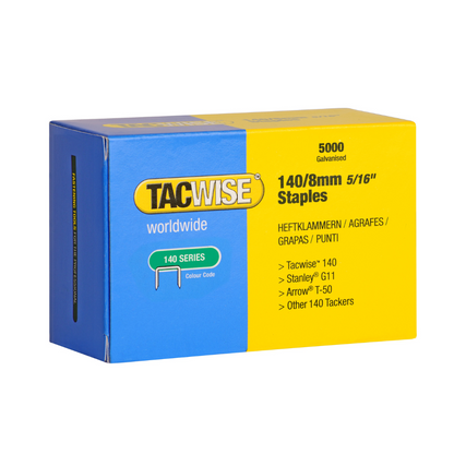 Tacwise 140 Series 8mm Galvanised Staples (5k)