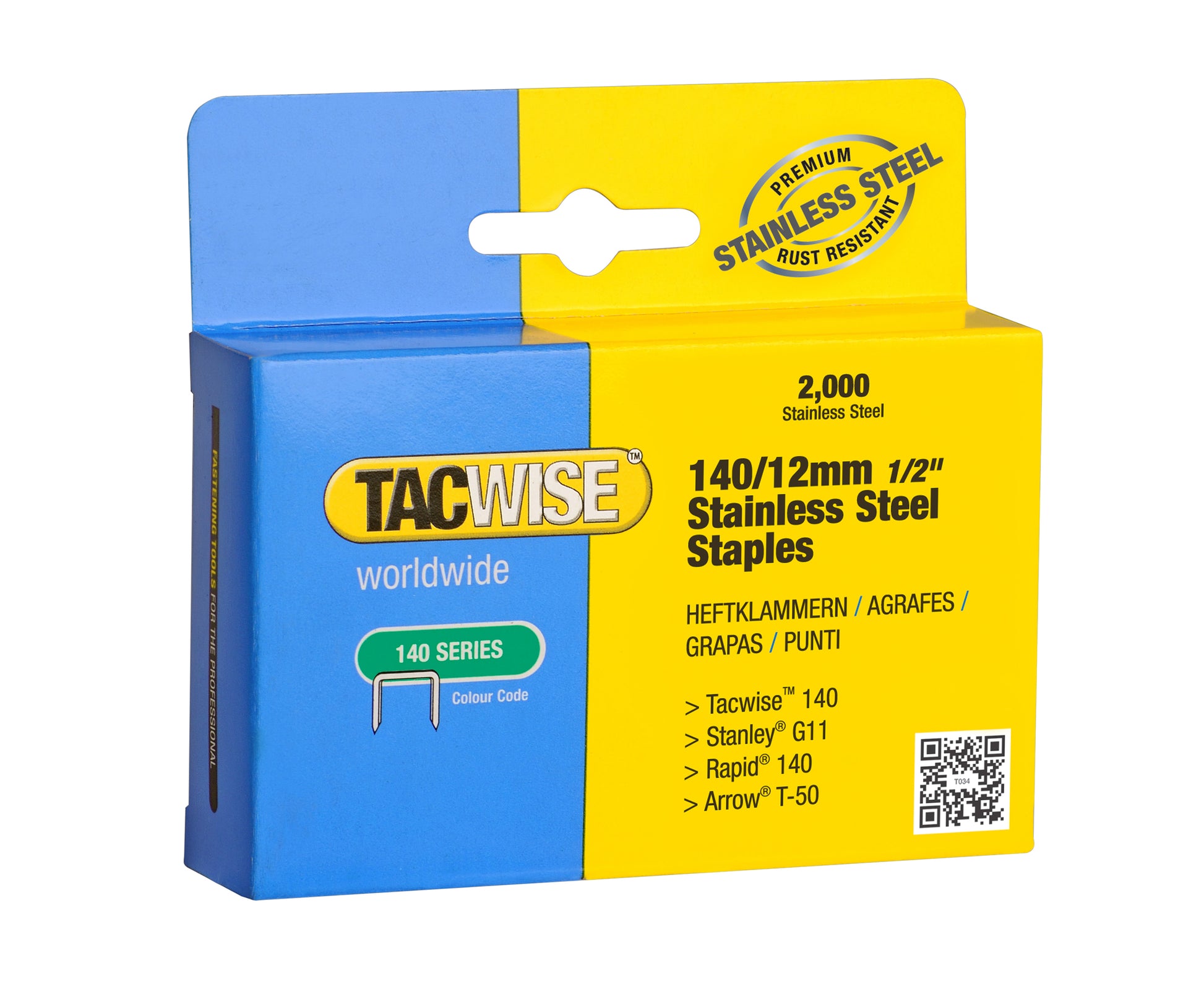 Tacwise 140 Series Stainless Steel 12mm - 1220