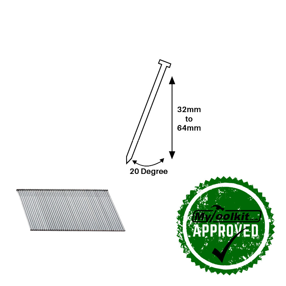 16 Gauge Second Fix Angled Stainless Steel Finish Nails Stapling