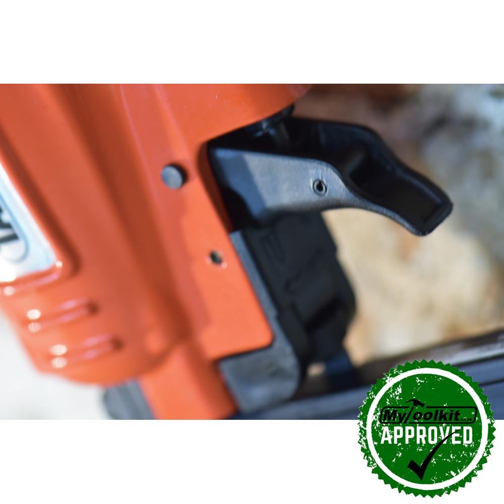 Tacwise 18 Gauge brad nailer Features include: variable adjustment of the fastener