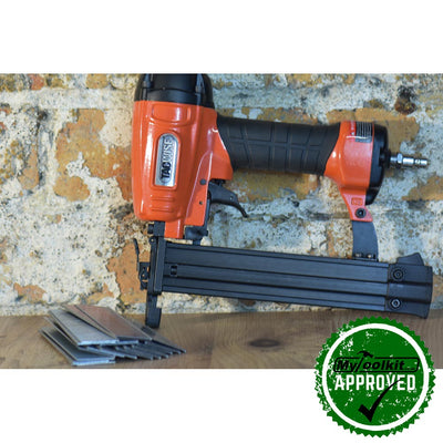 Tacwise 18G Brad Nailer (10-32mm) C1832V in workshop against a wall